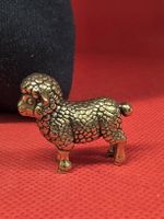 Kleine Schaf Figur aus Messing goldfarben dekorativ