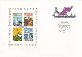 1987 757x Sonderblock 200 Jahre Tourismus FDC