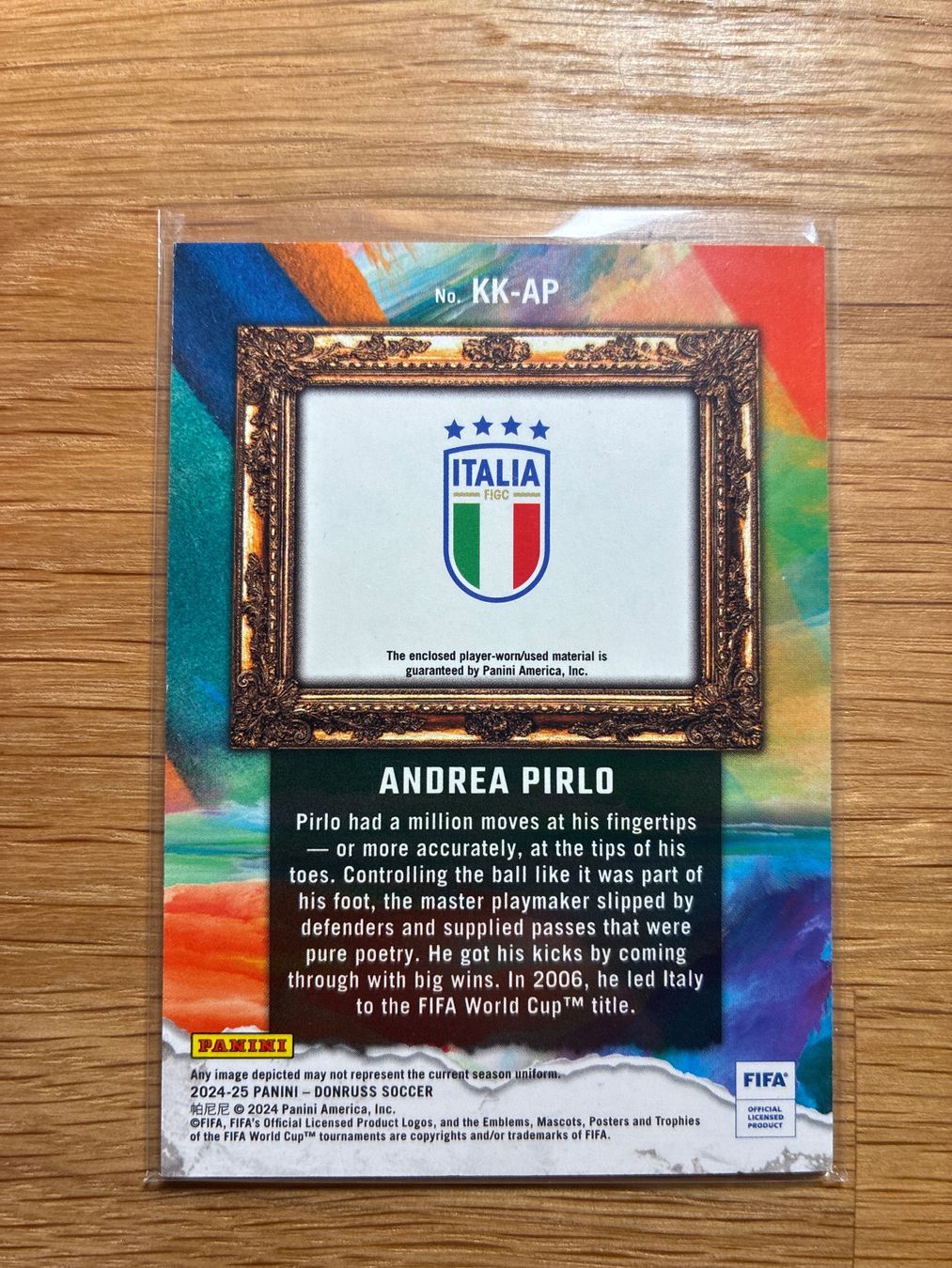Topps Carte collezionabili: Panini Donruss Andrea Pirlo Italien Patch – Usato da Wangenried venduto da Garagara 1