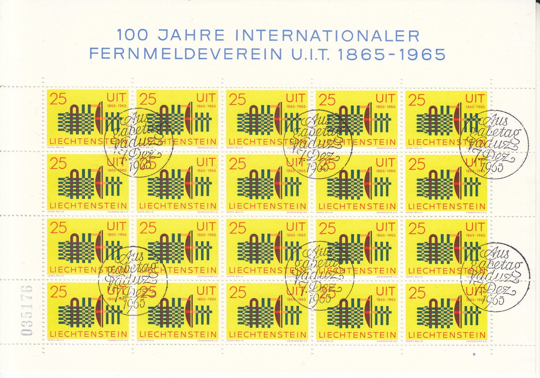 Tutti i francobolli: LBK 394 Bogen mit ET – Usato da Bürglen TG venduto da StampGraf