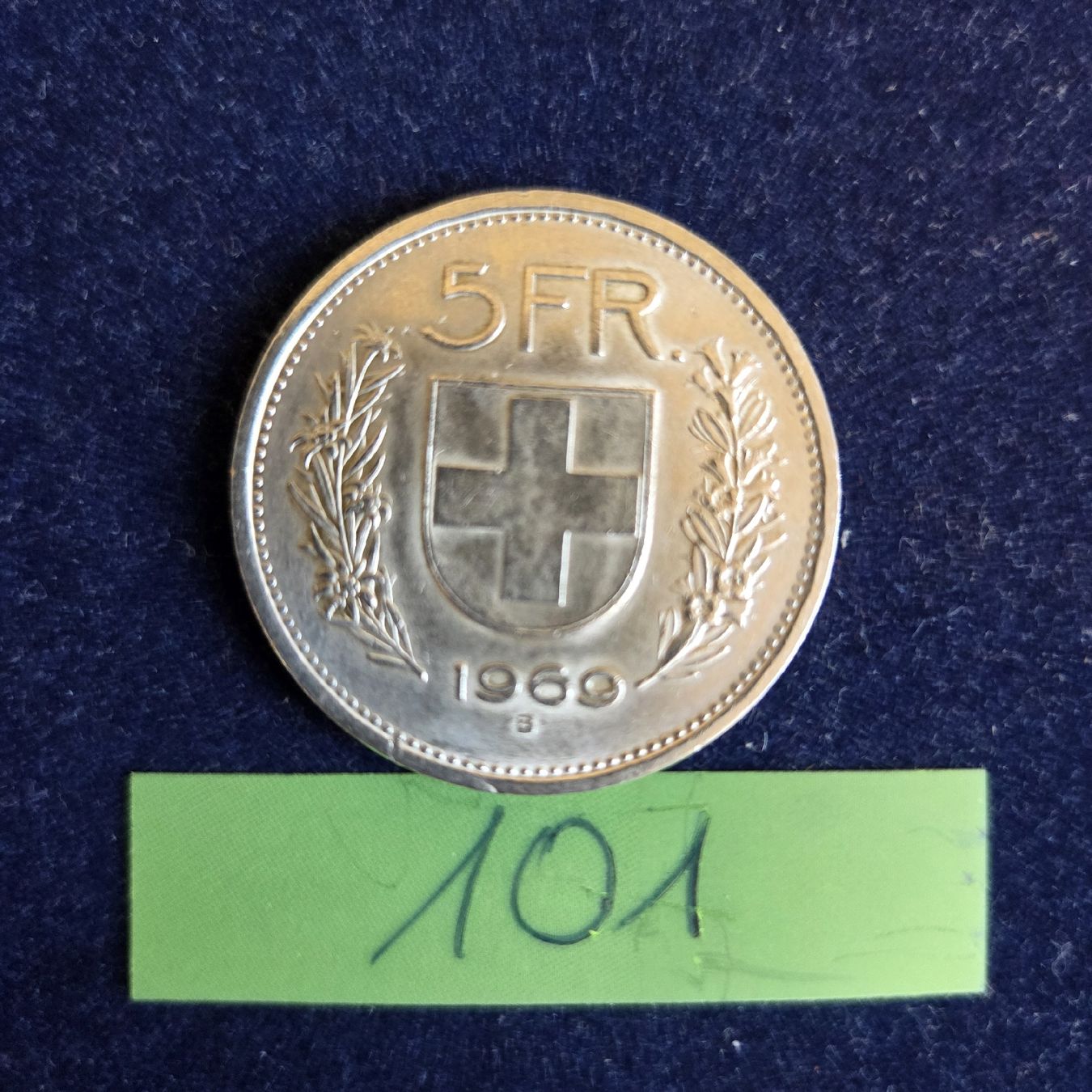 Alle Münzen: Silbermünze 5 Fr. CH von 1969 – Gebraucht aus Stans von Ducati16