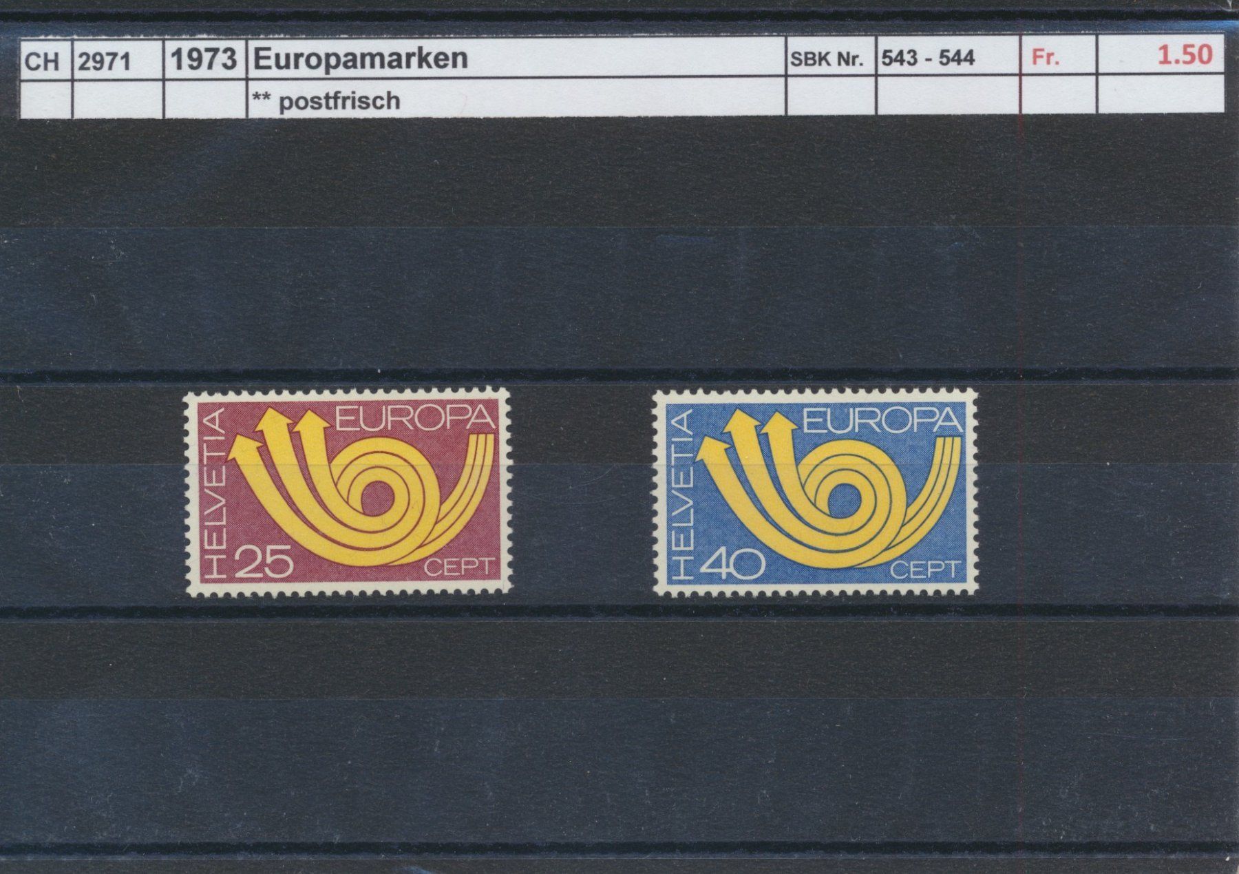 Tous les timbres: 1973 "Europamarken", ** postfrisch – Neuf (Voir description) à Winterthur par Zupogeru