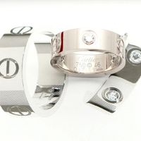 CARTIER LOVE RING WEISSGOLD 3 DIAMANTEN BREIT NEUw.