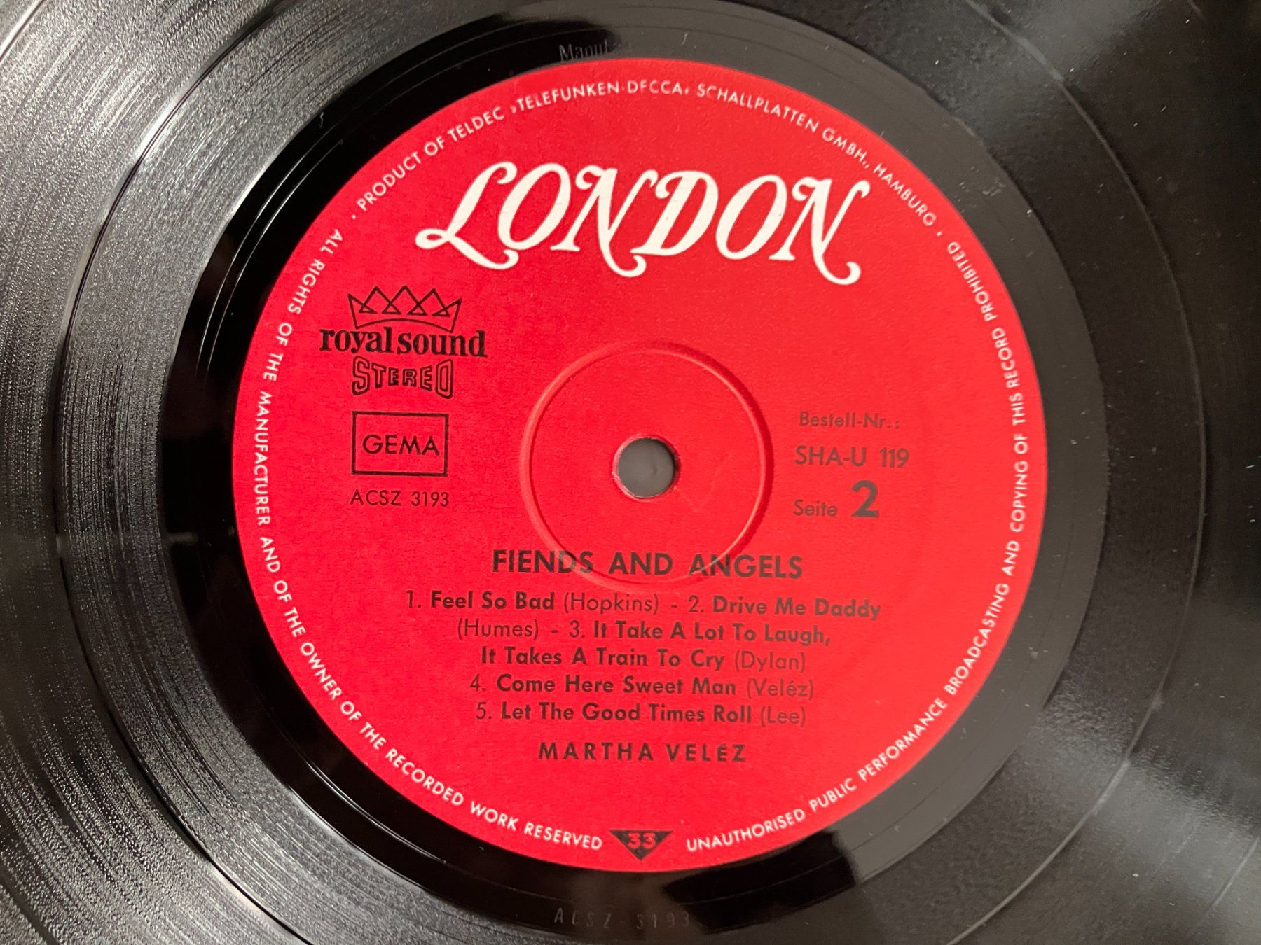 Schallplatten: Martha Velez – Gebraucht aus Aarwangen von Jukebox3 7