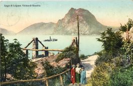 Gandria  TI  -  Lago di Lugano  vicino di Gandria    um 1909