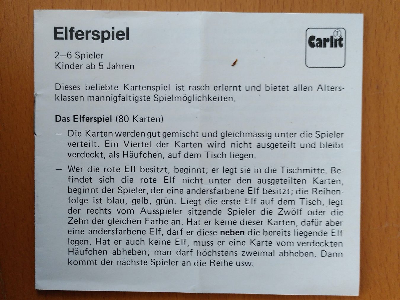 Carlit Giochi: ELFERSPIEL – Usato da Brugg AG venduto da olamim 2