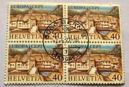 4er Block Nr.589 Stempelt Bern 1977  