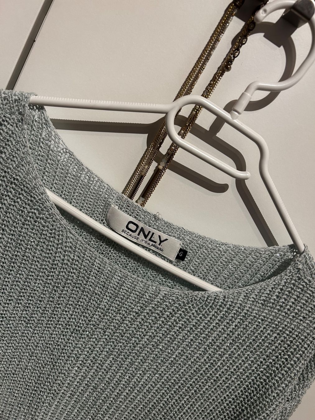 Only Maglioni & Felpe: Nur 10.- Only Pulli gr S Mintblau mit Silberfaden – Usato da Scherz venduto da Mandarine8 1