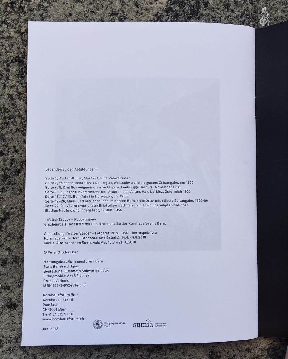 Riviste & Magazine: Fotoheft Walter Studer – Usato da Buchs AG venduto da Allerleis 1