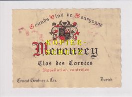 Etikette - Mercurey "Clos des Corvées" /bd