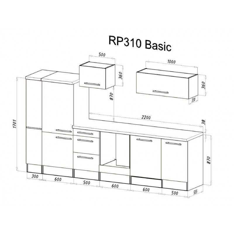 Cucine complete: 311 Küchenzeile Küchenblock 310cm E/GR - Küche Einbauküche – Nuovo e nell'imballaggio originale da Wallenwil venduto da toesstalvertrieb 7