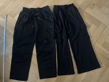 2 Schwarze Stoffhose mit Taschen, Top Zustand!