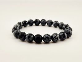 Obsidian-Armband Snowflake-Obsidian Heilsteine/Natursteine