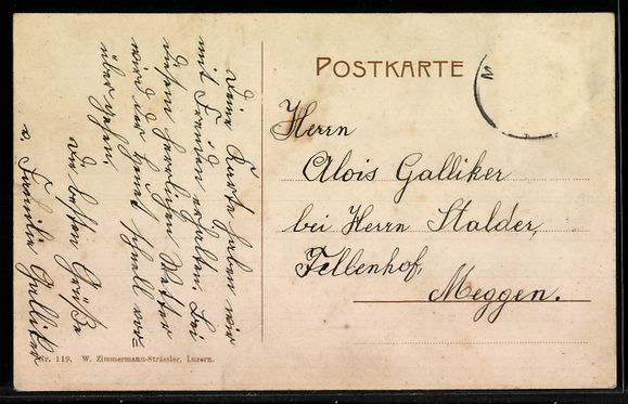 Cartoline postali: AK Menznau, Ort mit Kirche – Usato da Berlin venduto da bartko-reher 1