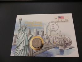 Münzbrief USA 1 Dollar 1980 Liberty - 1985
