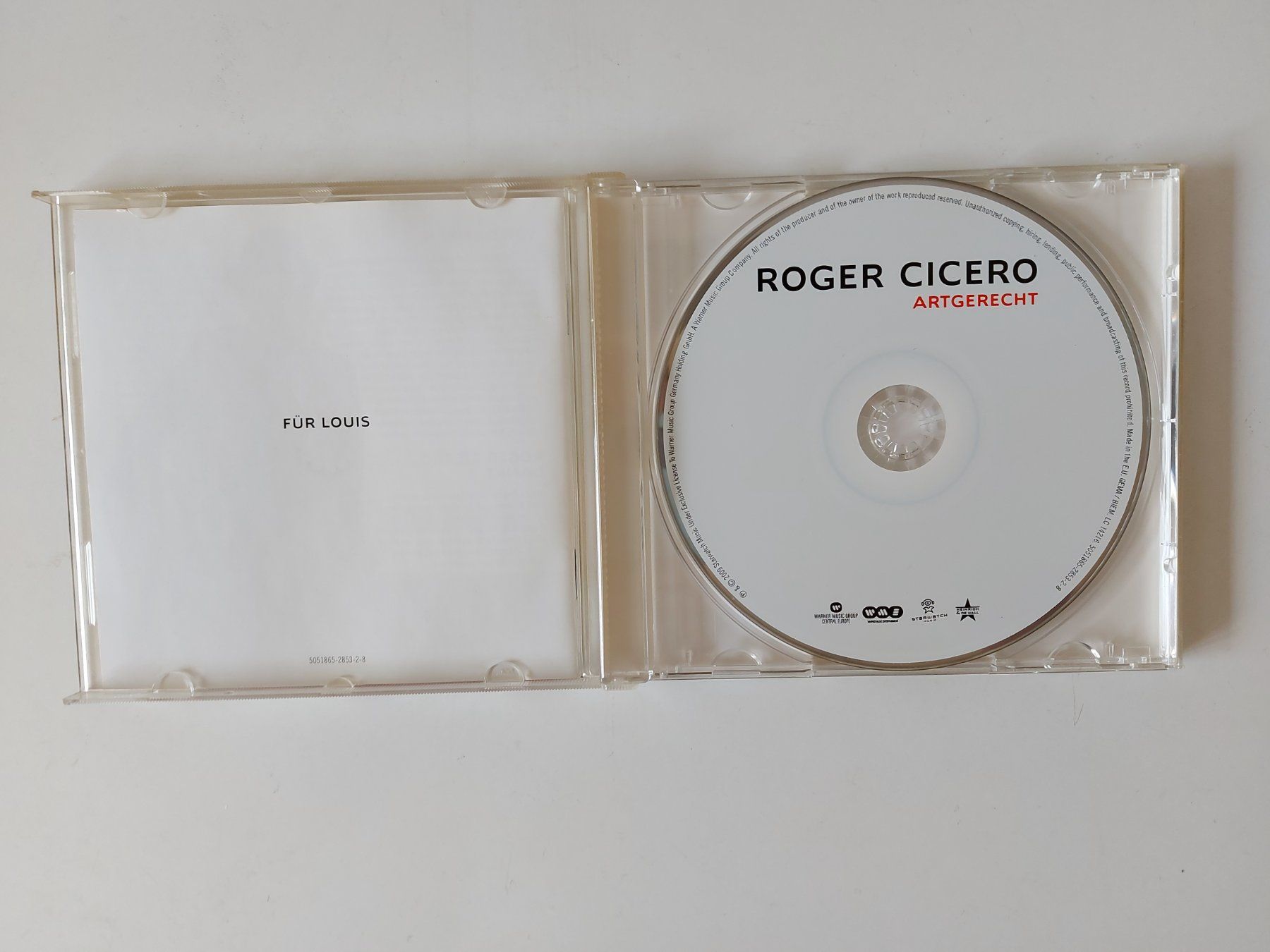 CD: ROGER CICERO  "ARTGERECHT"   CD – Usato da Zürich venduto da Daniel517 2