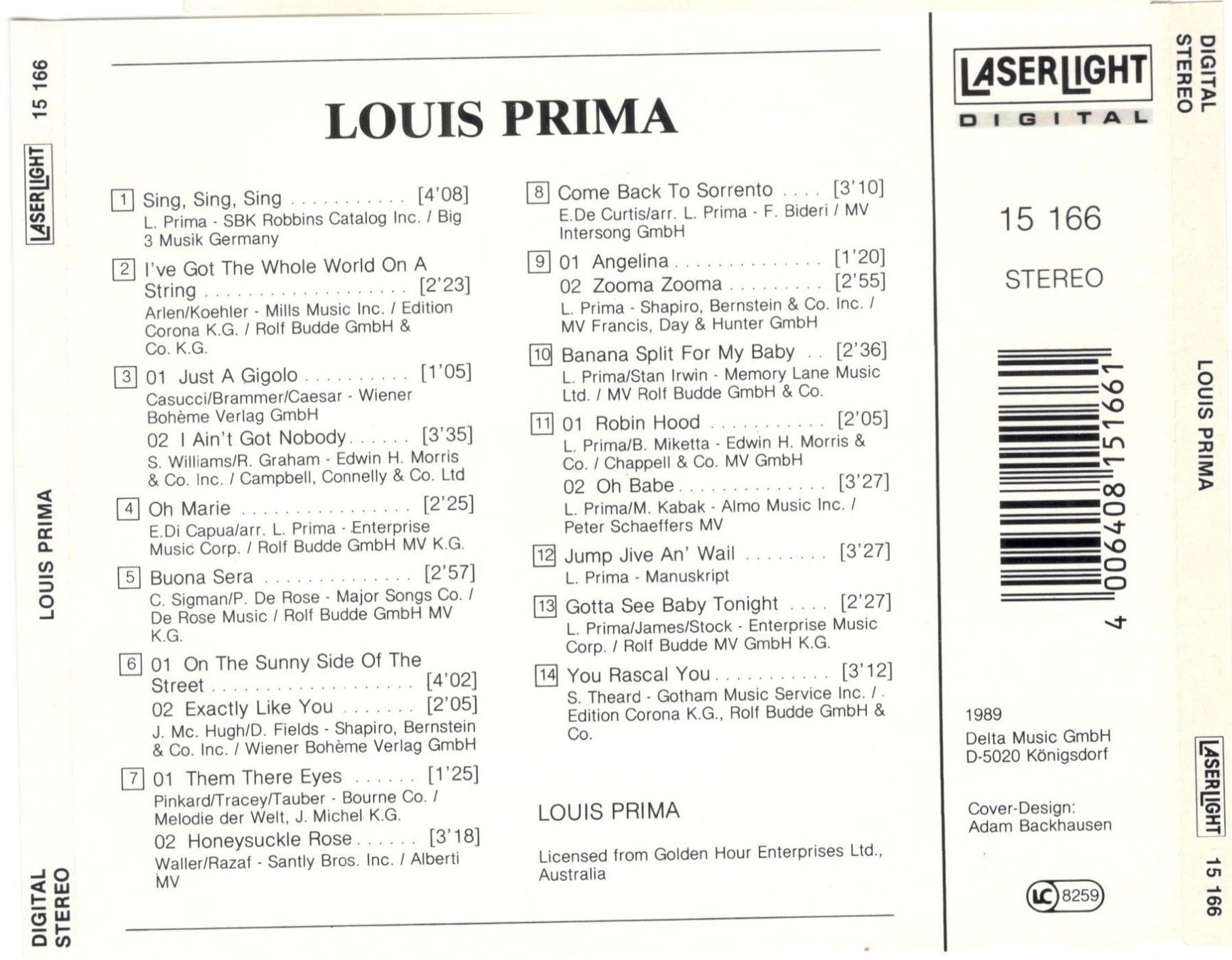 CDs: Louis Prima CD Louis Prima – Gebraucht aus St. Margarethen TG von ursk10 1