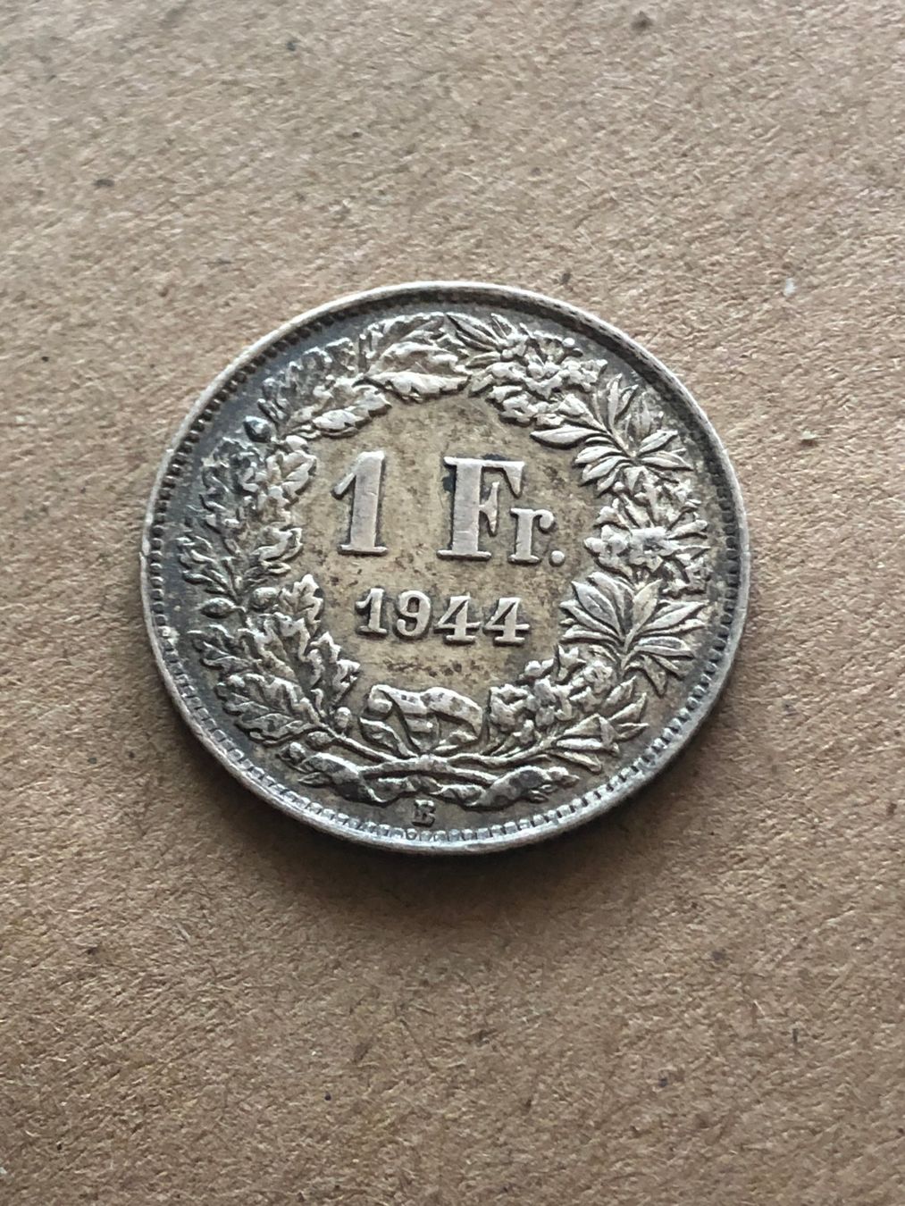 Alle Münzen: 1 Fr. 1944 – Gebraucht aus Schötz von Odpa