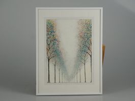 Bunte Schneebäume Kunstwerk