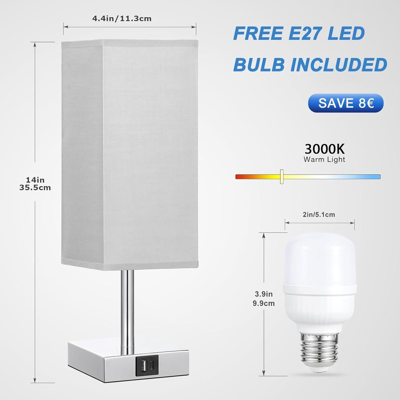 Lampade: Nachttischlampe Touch Dimmbar – Nuovo e nell'imballaggio originale da Nuglar venduto da SaleRitter 4