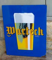 Emailschild Email Emaille Bierreklame Reklame Warteck Bier