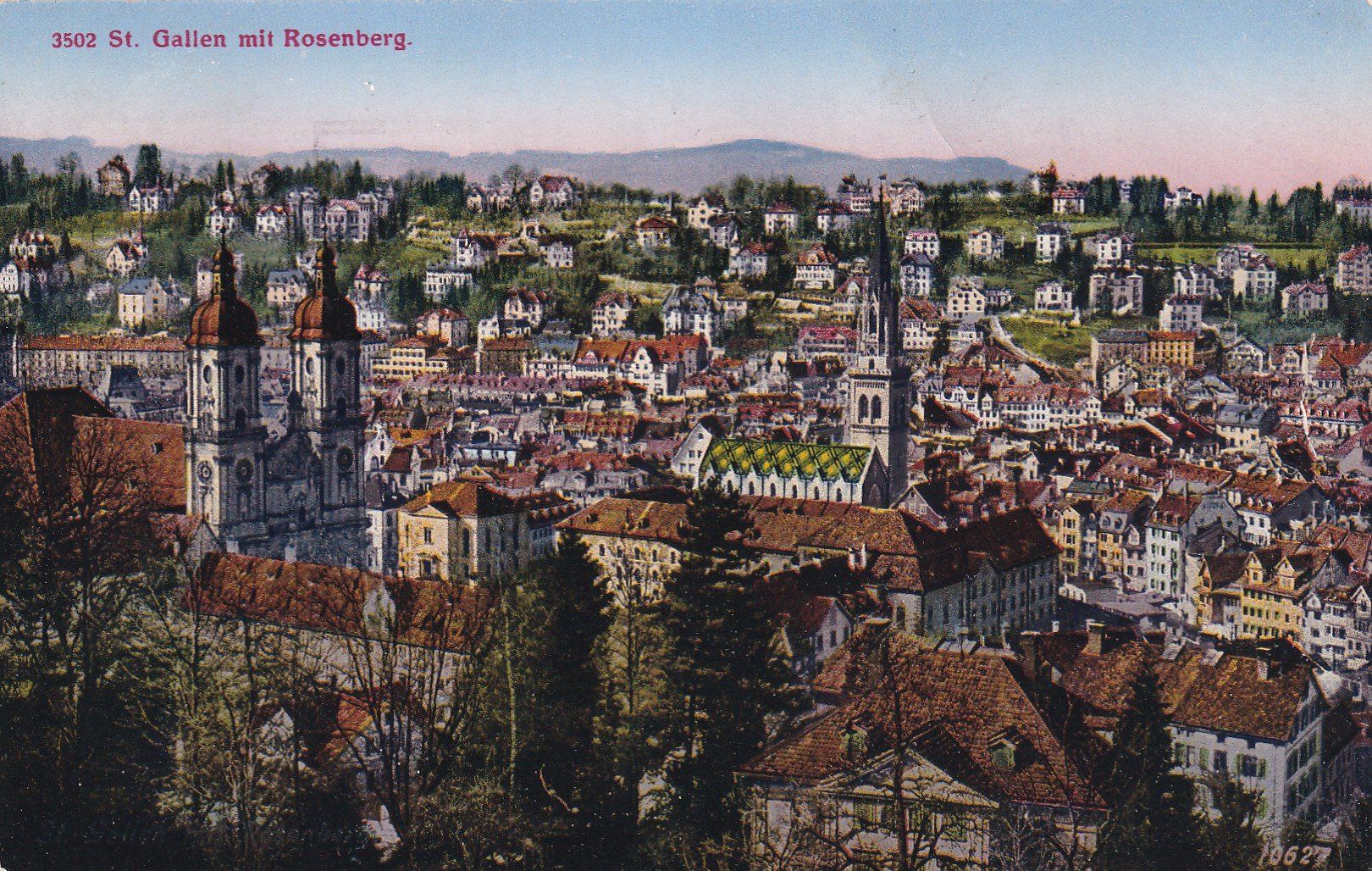 Cartes postales: St. gallen mit Rosenberg N° 3502 – D'occasion à Cormoret par Pascalll2001