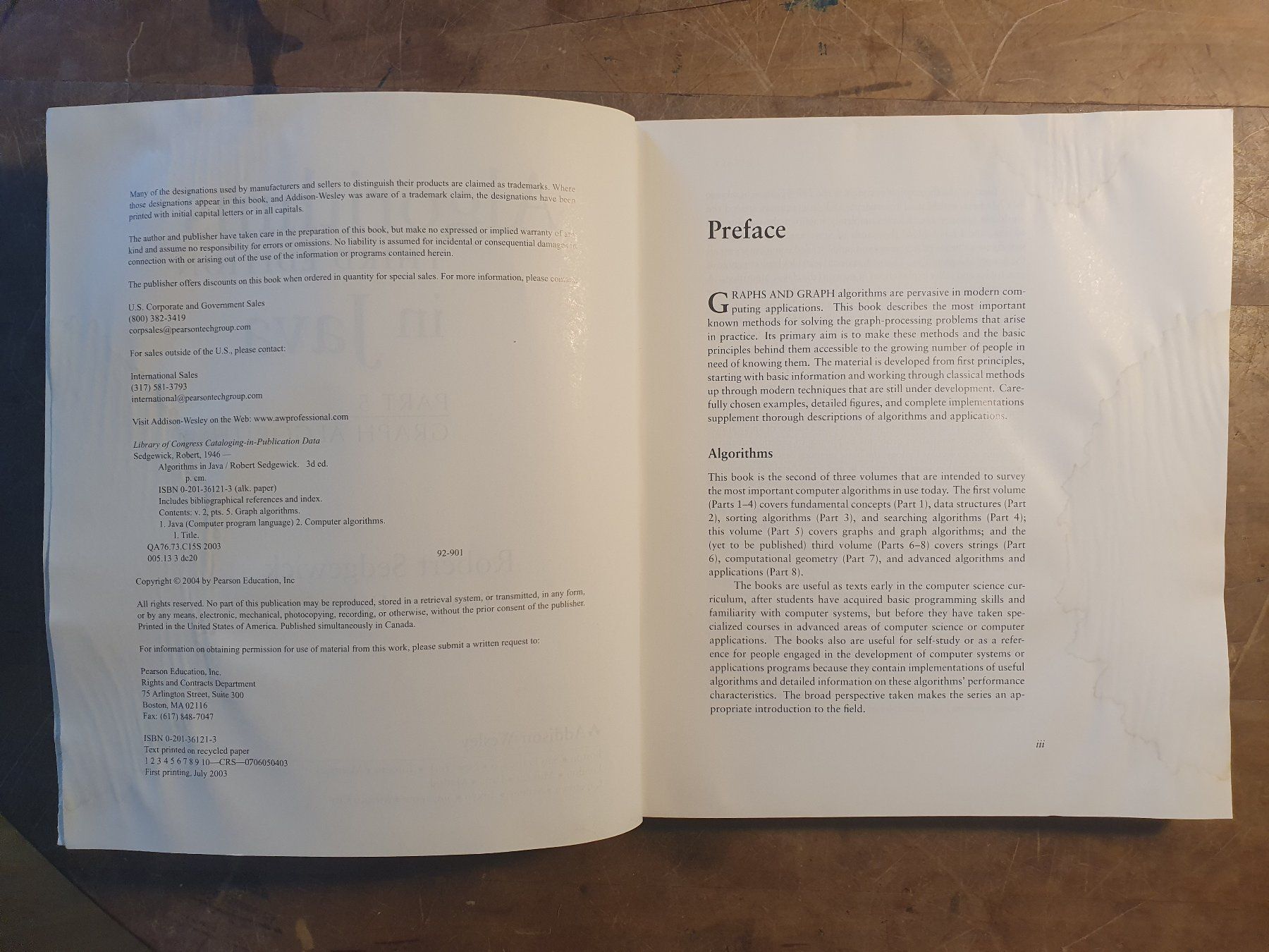 Bücher: Algorithms In Java 3. Edition Part 5 - Robert Sedgewick – Gebraucht aus Zürich von  3