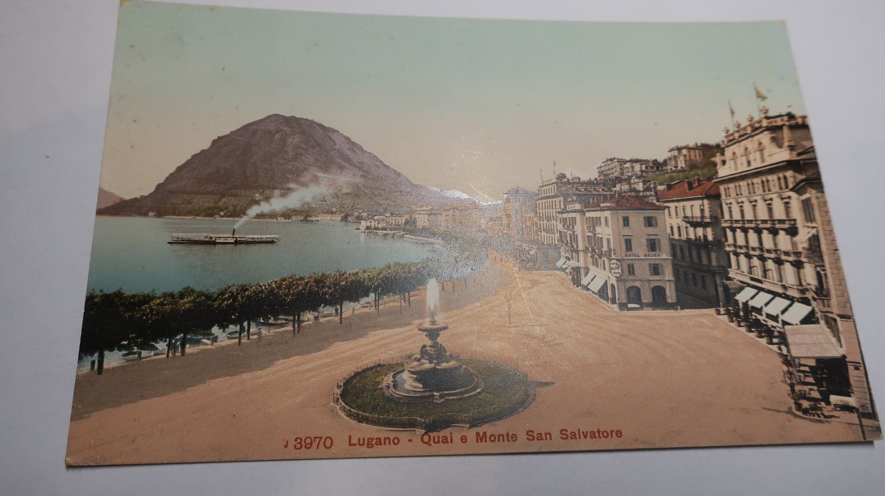 Cartoline postali: Lugano - Quai e Monte San Salvatore – Usato da Cormoret venduto da Pascalll2001 1