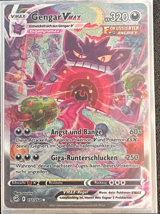 Pokémon Karte Gengar VMax Fusions Angriff Rainbow | Acheter sur Ricardo