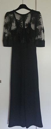 Schwarzer Jumpsuit mit Spitze, Grösse 34-36, festlich! NEU!