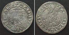 SALZBURG Batzen 1521 MATTHÄUS LANG VON WELLENBURG Silber vz