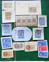 France - Jolie lot de timbres fiscaux sur fragments