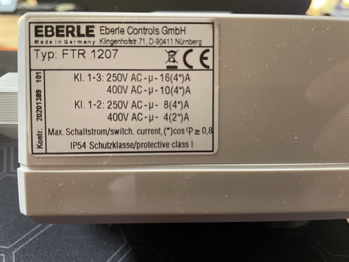 Interruttori: Raumthermostat FTR 1207 – Nuovo e nell'imballaggio originale da Hellbühl venduto da Simpsens 2