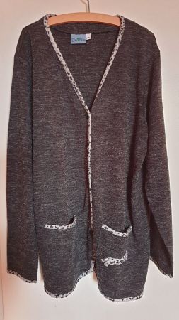Jacke De Ville M, Antrazit/Weiss, Polyacril/Mohair