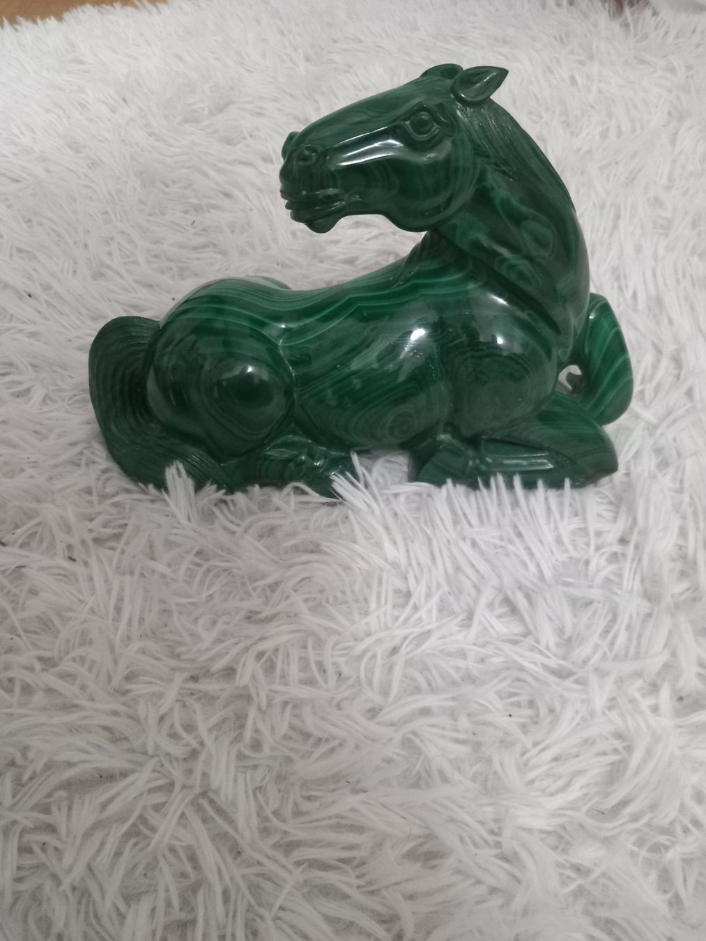 Sculptures & Statues: Statue Cheval en malachite – D'occasion à Genève par GenevaLuxury
