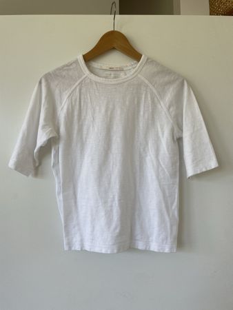 LANIUS Bio-Baumwoll Shirt – Weiss, Gr. 34, Nachhaltig & Fair