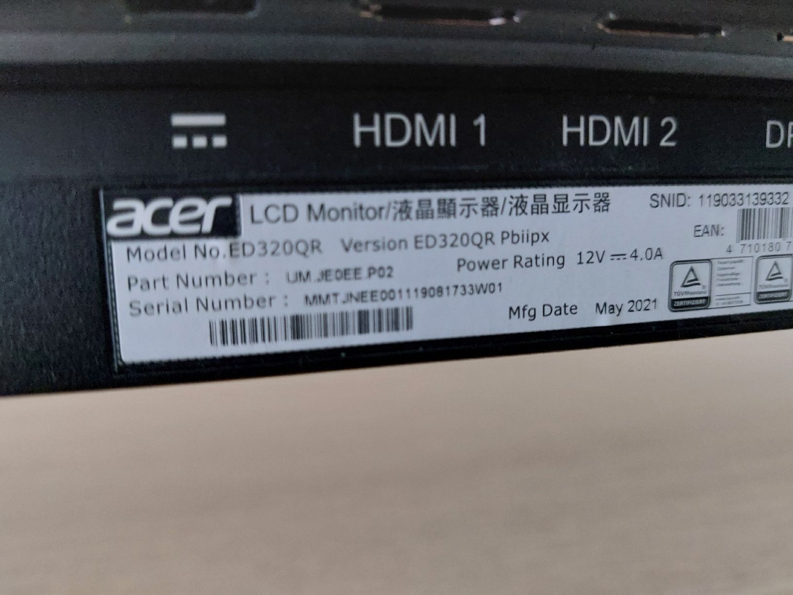Ecrans: Acer Bildschirm – D'occasion à Studen BE par DGK_swiss 5