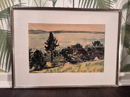 Hans Berger 1882 – 1977 (CH), Uferlandschaft, Aquarell