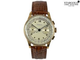 Chronographe Suisse Vintage Uhr 18K Gold