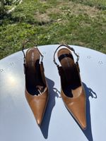 Escarpins Sergio Rossi en cuir marron, taille 37 