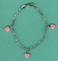 Silber 925 Armkette mit Herzen