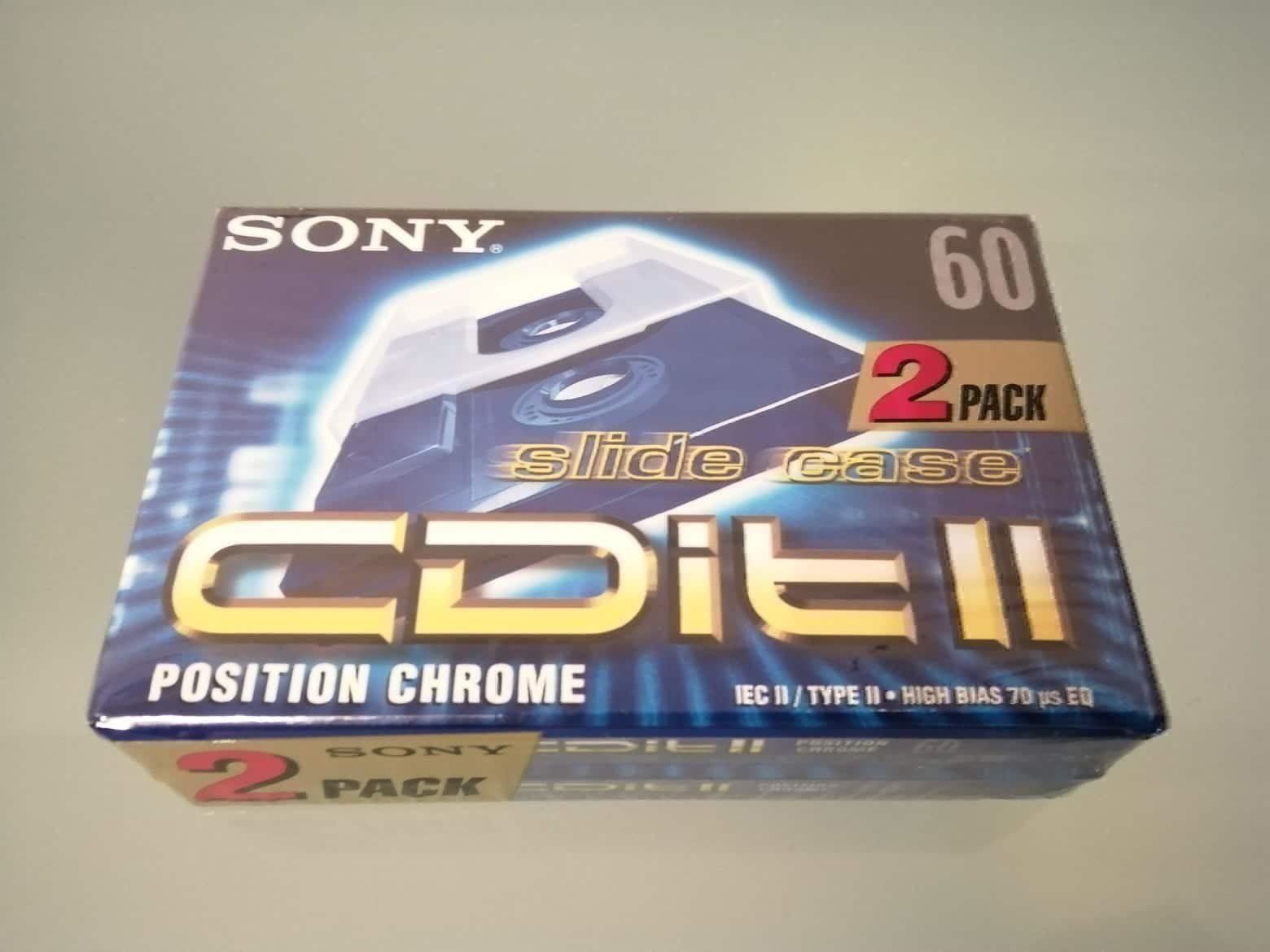 Musicassette: SONY CDit 60,Chrome,Slide Case "2 Stück" – Nuovo e nell'imballaggio originale da Bäch SZ venduto da Swissy46 1