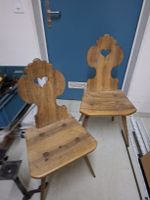 Holzstühle, Stabellen, vintage, 2 Stk.