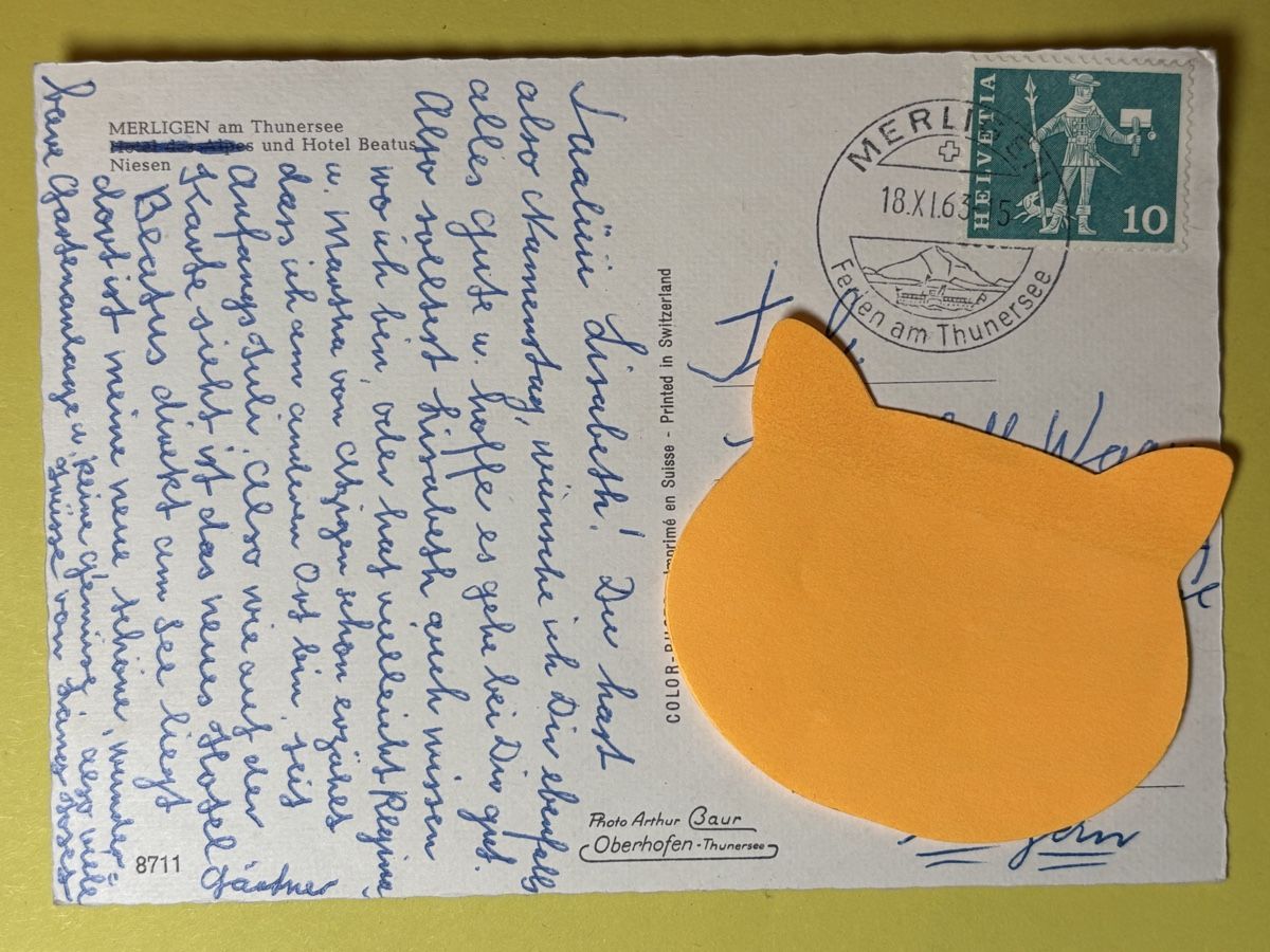 Cartoline postali: AK von Merlingen am Thunersee – Usato da Rümlang venduto da Kartenpost1 1