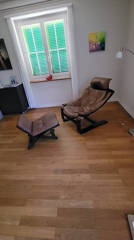 Poltrone: Echtleder Designer Sessel mit Hocker - Vintage Retro – Usato da Kiesen venduto da lau_pxr2