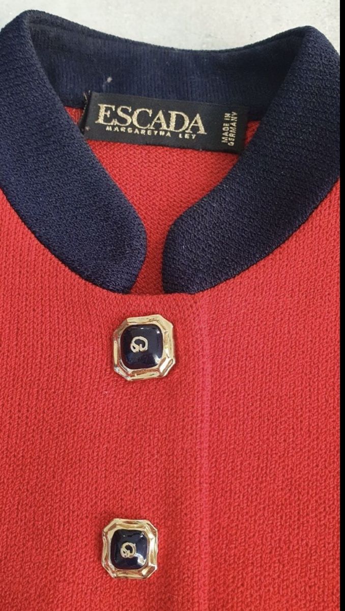Escada Giacche: Escada Wool Jacket, Size 36, Red/Navy 50 – Nuovo (secondo la descrizione) da Glis venduto da lus_sx55 2