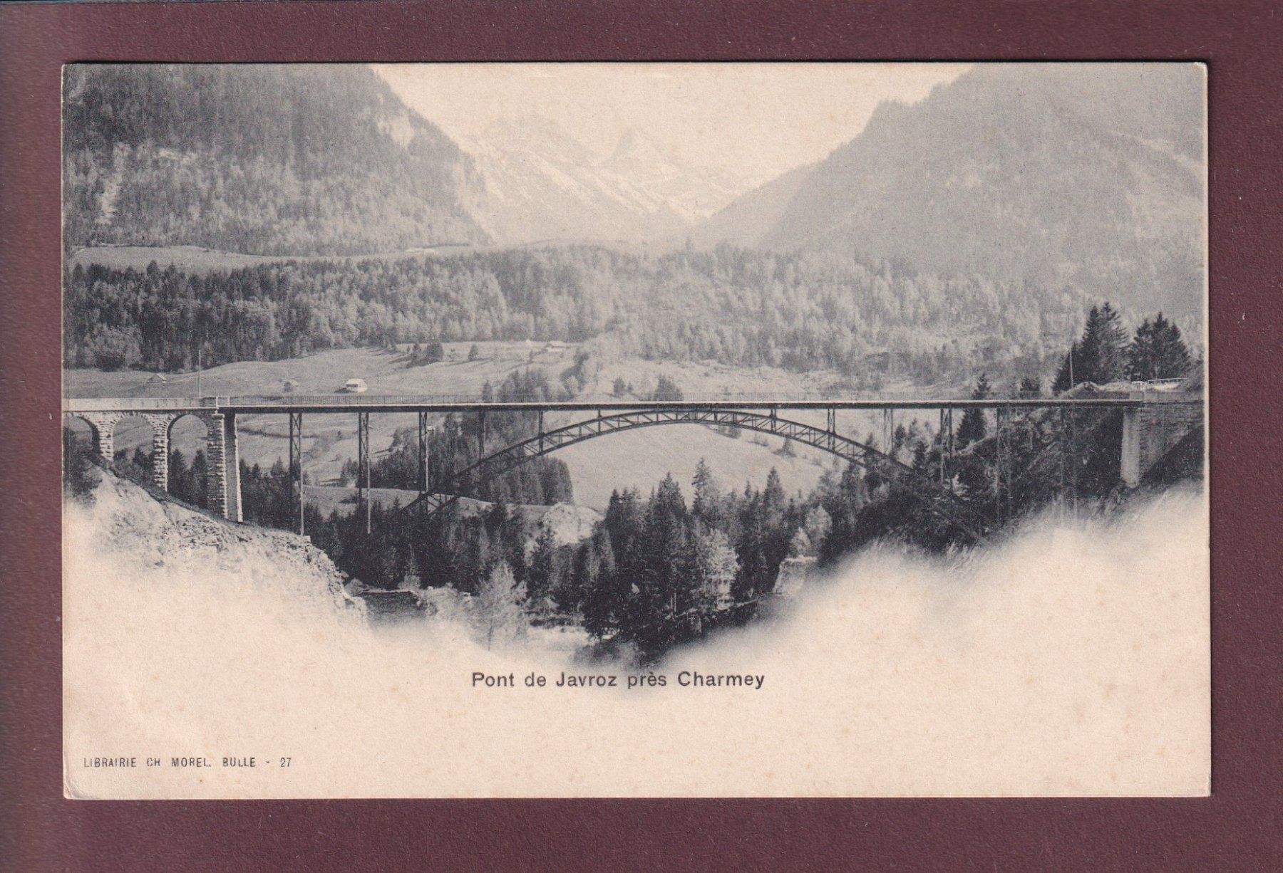 Cartoline postali: PONT DE JAVROZ près Charmey – Usato da Pully venduto da nicecards