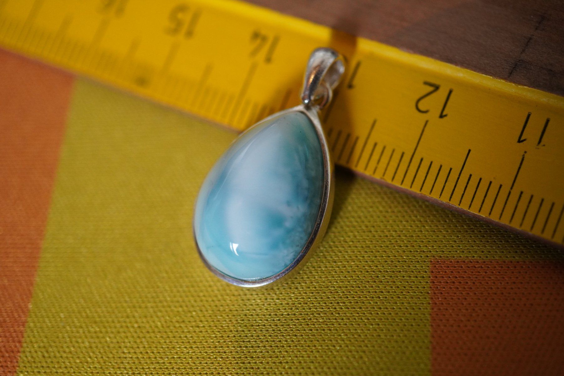 Ciondoli: Larimar   Wunderschön   Silber Gefasst  Anhänger – Nuovo (secondo la descrizione) da Eschenbach SG venduto da craniums 2
