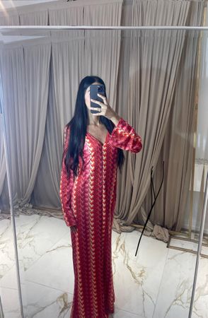 Robe neuve longue imprimée rouge femme taille unique 