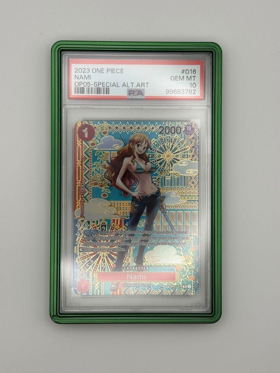 Bandai Carte collezionabili: One Piece Nami OP01-016 PSA10 – Nuovo (secondo la descrizione) da Uster venduto da CDM96